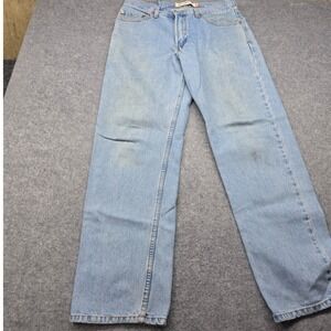 Levis 550 Relaxed Fit Tapered Leg Light Wash Jeans Mens 32x32 Blue Denim